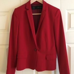 Zara Basic Red Blazer